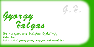 gyorgy halgas business card